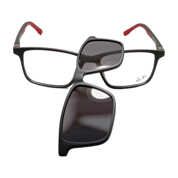 Kids Rayban Attachment Black Red
